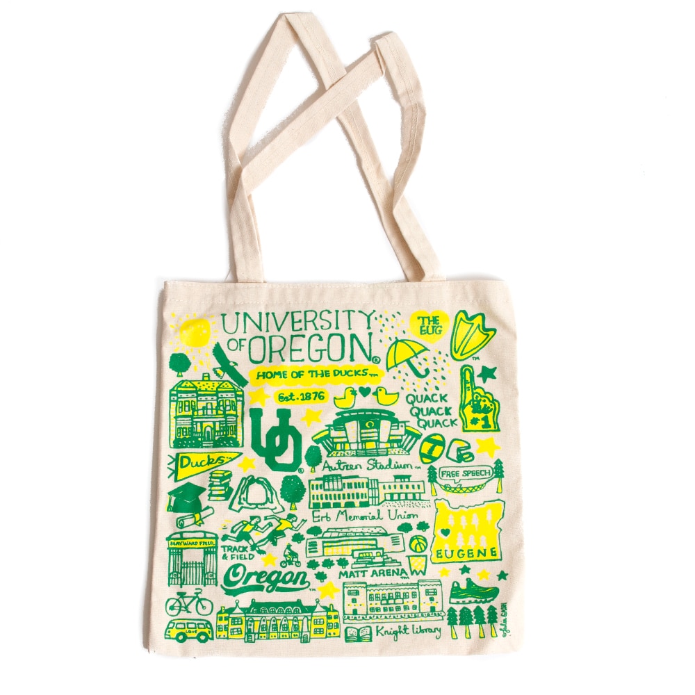 Interlocking UO, Oregon Logo's, Julia Gash, Tote bag